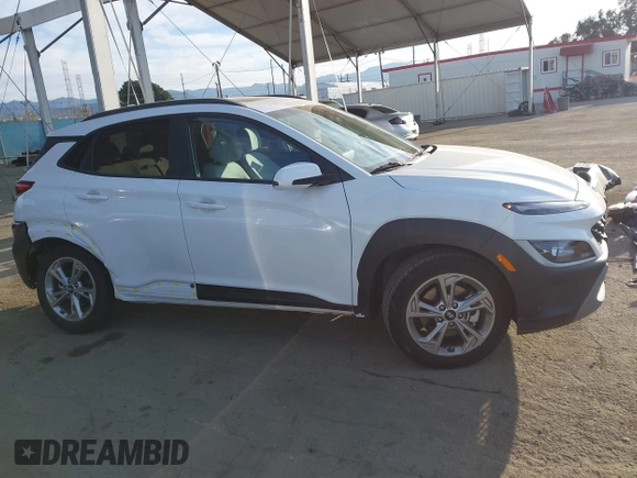 2023 Hyundai Kona SEL with VIN KM8K3CAB8PU055554, listed as a IAAI auction lot 41828652 with 11,323 mi miles and . Bid and sale history available at DreamBid. Image 13.