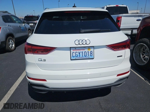 2023 Audi Q3 S line Premium with VIN WA1DECF3XP1106668, listed as a IAAI auction lot 42845143 with 46,005 mi miles and . Bid and sale history available at DreamBid. Image 18.