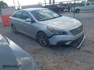 2015 Hyundai Sonata 2.4L SE with VIN 5NPE24AF7FH170264, listed as a IAAI auction lot 41149607 with 115,102 mi miles. Bid and sale history available at carsss.com. Image 1.
