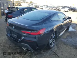 2023 BMW 8 Series 840i with VIN WBAAE2C04PCL62366, listed as a Copart auction lot 55849624 with 21,565 mi miles. Bid and sale history available at carsss.com. Image 3.
