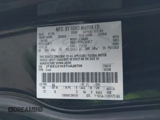 2007 Ford Explorer Sport Trac XLT with VIN 1FMEU31K57UA28709, listed as a IAAI auction lot 42379866 with 133,089 mi miles and . Bid and sale history available at DreamBid. Image 9.