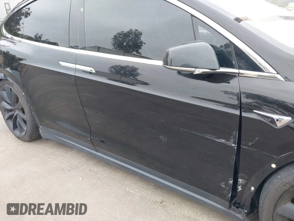 2020 Tesla Model X P90D with VIN 5YJXCDE4XLF296255, listed as a IAAI auction lot 42087953 with 45,411 mi miles. Bid and sale history available at carsss.com. Image 18.