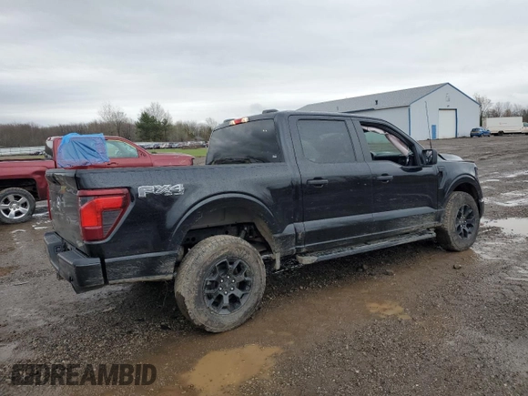 2024 Ford F-150 STX with VIN 1FTEW2LP1RFB39332, listed as a Copart auction lot 51200975 with 7,684 mi miles and Salvage Title. Bid and sale history available at carsss.com. Image 3.