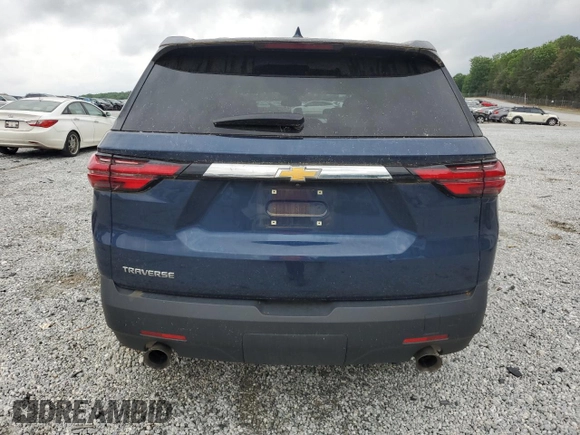 2022 Chevrolet Traverse LS with VIN 1GNERFKW7NJ137154, listed as a Copart auction lot 53949025 with 60,404 mi miles and Salvage title. Bid and sale history available at DreamBid. Image 6.