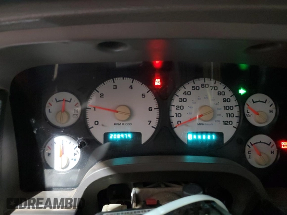 2004 Dodge 1500 SLT with VIN 1D7HA18N04S644751, listed as a Copart auction lot 50889005 with 208,979 mi miles and Salvage Title. Bid and sale history available at carsss.com. Image 9.