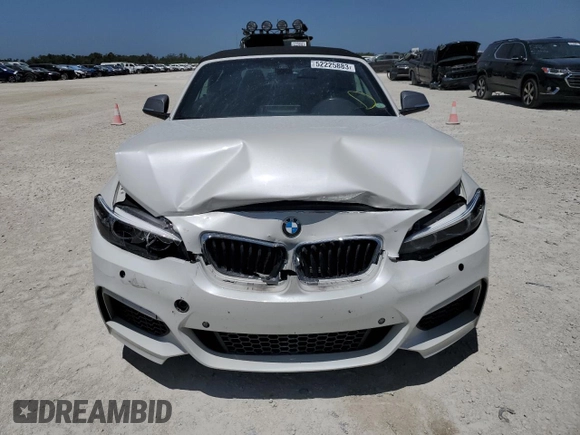 2019 BMW 2 Series M240i with VIN WBA2N1C59K7D55881, listed as a Copart auction lot 52225883 with 26,777 mi miles. Bid and sale history available at carsss.com. Image 5.
