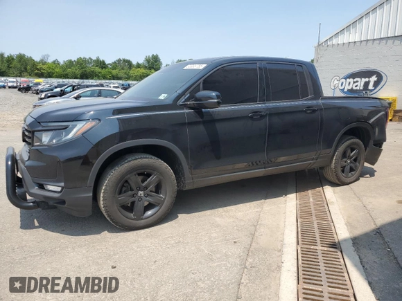 2023 Honda Ridgeline Black Edition with VIN 5FPYK3F84PB016684, listed as a Copart auction lot 58999785 with 45,171 mi miles and Salvage title. Bid and sale history available at DreamBid. Image 1.