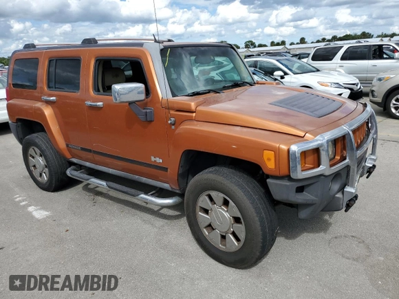 2007 Hummer H3 SUV with VIN 5GTDN13E378128088, listed as a Copart auction lot 74634754 with 0 mi miles and Salvage Title. Bid and sale history available at carsss.com. Image 4.