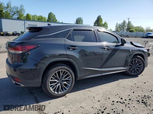 2022 Lexus RX with VIN 2T2YZMDA1NC356663, listed as a Copart auction lot 57732974 with 26,601 mi miles and Salvage Title. Bid and sale history available at carsss.com. Image 3.