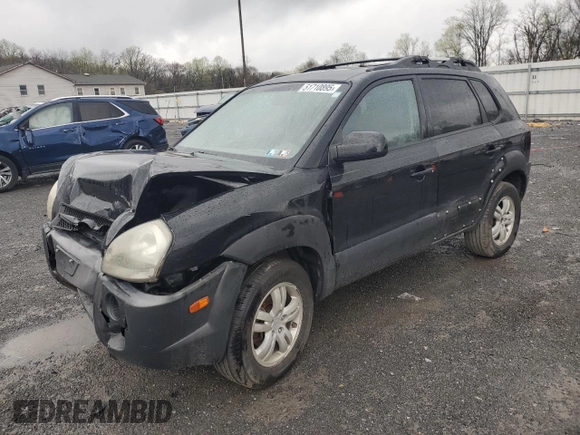 2008 Hyundai Tucson SE with VIN KM8JN72D98U848683, listed as a Copart auction lot 51710895 with 166,801 mi miles and Salvage Title. Bid and sale history available at carsss.com. Image 1.