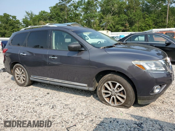2013 Nissan Pathfinder SV with VIN 5N1AR2MM5DC610561, listed as a Copart auction lot 59057095 with 153,474 mi miles and Clean title. Bid and sale history available at DreamBid. Image 4.