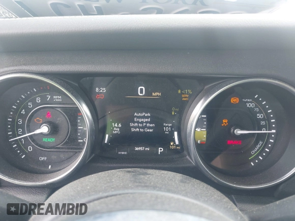 2023 Jeep Wrangler Sahara with VIN 1C4JJXP69PW695915, listed as a IAAI auction lot 42662028 with 36,957 mi miles and . Bid and sale history available at DreamBid. Image 7.