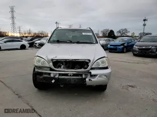 2005 Mercedes-Benz M-Class 3.7L with VIN 4JGAB57E15A563214, listed as a Copart auction lot 83582734 with 150,872 mi miles and Salvage Title. Bid and sale history available at carsss.com. Image 11.