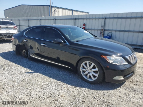 2007 Lexus LS 460 with VIN JTHBL46F675001362, listed as a Copart auction lot 48631685 with 219,477 mi miles and Salvage Title. Bid and sale history available at carsss.com. Image 4.