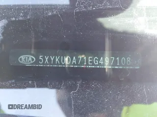 2014 Kia Sorento EX with VIN 5XYKUDA71EG497108, listed as a IAAI auction lot 41886850 with 192,120 mi miles. Bid and sale history available at carsss.com. Image 9.