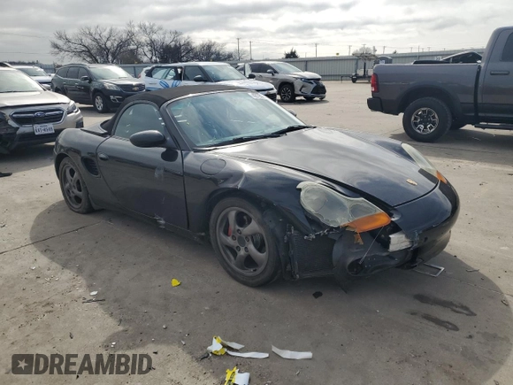 2002 Porsche Boxster with VIN WP0CA298X2U624074, listed as a Copart auction lot 42729845 with 116,119 mi miles and Salvage title. Bid and sale history available at DreamBid. Image 4.
