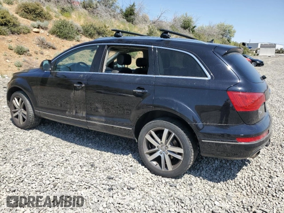 2015 Audi Q7 Premium Plus with VIN WA1LGAFE9FD012371, listed as a Copart auction lot 59772625 with 105,212 mi miles and Salvage title. Bid and sale history available at DreamBid. Image 2.