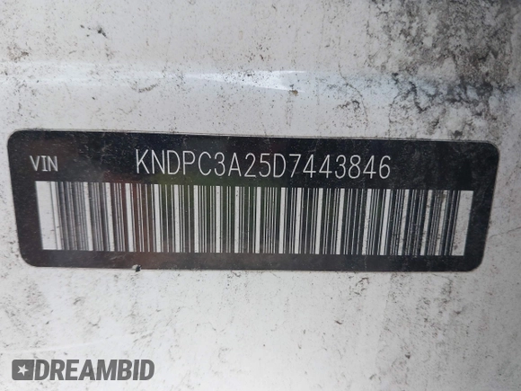 2013 Kia Sportage EX with VIN KNDPC3A25D7443846, listed as a IAAI auction lot 42537284 with Not provided miles and . Bid and sale history available at DreamBid. Image 9.