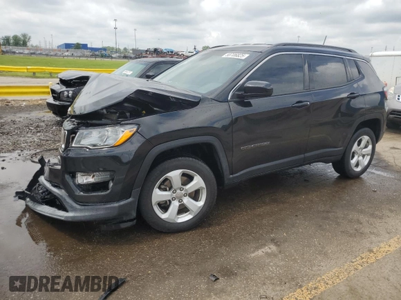 2019 Jeep Compass Latitude z VIN 3C4NJDBB5KT596835, wystawiony jako Copart lot #58706825 z przebiegiem 169 320 mil mil oraz Szkoda całkowita • Salvage title. Historia ofert i sprzedaży dostępna na DreamBid. Obrazek 1.
