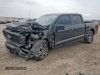 2023 Ford F-150 XL with VIN 1FTEW1C52PKF30857, listed as a Copart auction lot 59614345 with 33,930 mi miles and Salvage title. Bid and sale history available at DreamBid. Image 1.