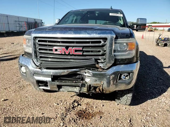 2015 GMC Sierra 2500HD SLT with VIN 1GT12ZEG8FF552439, listed as a Copart auction lot 72850724 with 147,888 mi miles and Salvage title. Bid and sale history available at DreamBid. Image 11.
