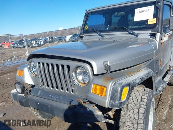 2002 Jeep Wrangler Sport with VIN 1J4FA49SX2P732367, listed as a IAAI auction lot 41805923 with 204,757 mi miles. Bid and sale history available at carsss.com. Image 6.