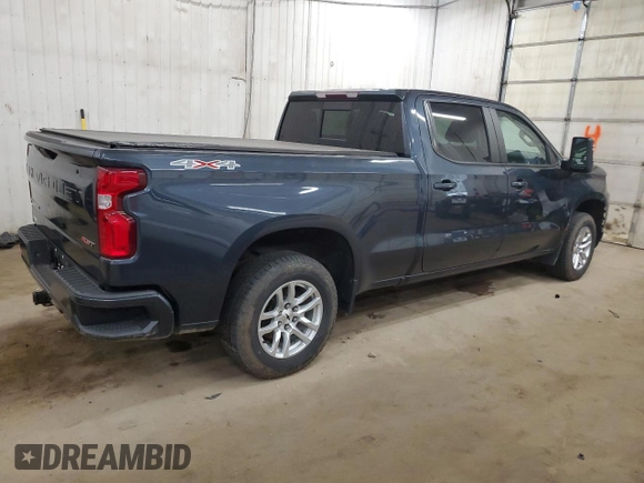 2021 Chevrolet Silverado 1500 RST with VIN 1GCUYEEL7MZ166625, listed as a Copart auction lot 52420215 with 97,381 mi miles and Salvage Title. Bid and sale history available at carsss.com. Image 3.