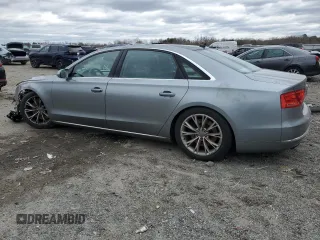 2011 Audi A8 with VIN WAURVAFD9BN006004, listed as a Copart auction lot 47996165 with 132,799 mi miles and Salvage title. Bid and sale history available at DreamBid. Image 2.