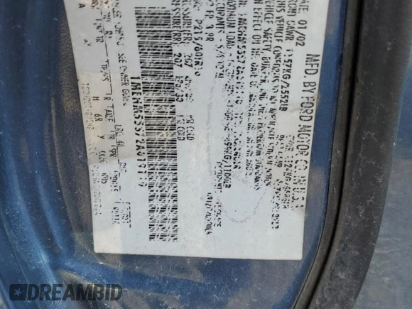 2002 Mercury Sable LS with VIN 1MEHM55S72A619110, listed as a Copart auction lot 42084455 with Not Provided miles and Salvage Title. Bid and sale history available at DreamBid. Image 12.