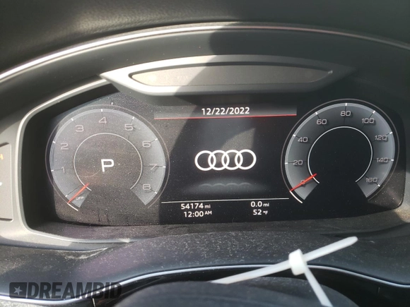 2019 Audi Q8 Premium with VIN WA1AVAF1XKD017065, listed as a Copart auction lot 37244513 with 54,174 mi miles. Bid and sale history available at carsss.com. Image 9.
