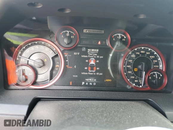 2017 Ram 1500 Rebel with VIN 1C6RR7YT2HS612311, listed as a Copart auction lot 55109725 with 142,796 mi miles and Salvage title. Bid and sale history available at DreamBid. Image 9.