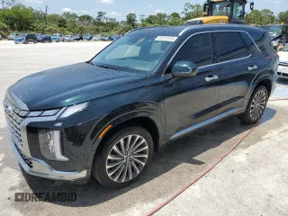 2024 Hyundai Palisade Calligraphy z VIN KM8R7DGE5RU696139, wystawiony jako Copart lot #58385135 z przebiegiem 17 802 mil mil oraz Szkoda całkowita • Salvage title. Historia ofert i sprzedaży dostępna na DreamBid. Obrazek 1.