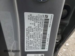 2024 Honda Civic Sport with VIN 2HGFE2F50RH500809, listed as a Copart auction lot 55809535 with 1,258 mi miles and Salvage Title. Bid and sale history available at DreamBid. Image 12.