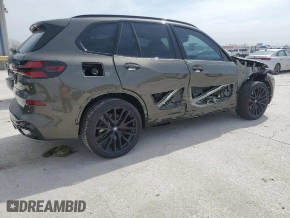 2025 BMW X5 sDrive40i with VIN 5UX13EU07S9Z06159, listed as a Copart auction lot 46913255 with 202 mi miles and Salvage Title. Bid and sale history available at carsss.com. Image 3.