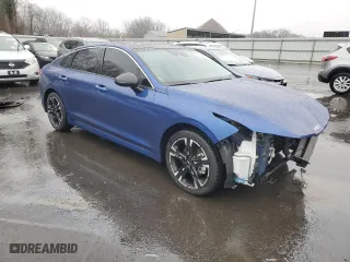 2022 Kia K5 GT-Line with VIN 5XXG64J21NG130203, listed as a Copart auction lot 43441345 with 19,117 mi miles and Salvage Title. Bid and sale history available at carsss.com. Image 4.