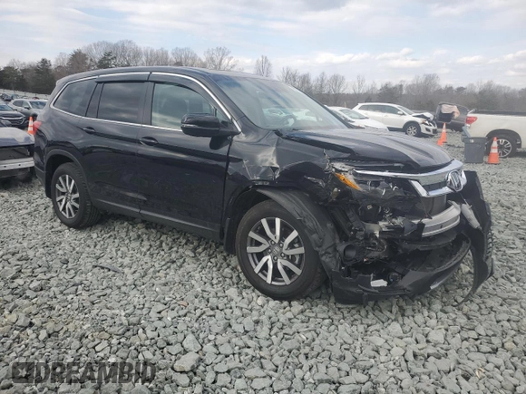 2022 Honda Pilot EX-L with VIN 5FNYF6H58NB017092, listed as a Copart auction lot 42502075 with 47,941 mi miles and Salvage Title. Bid and sale history available at carsss.com. Image 4.