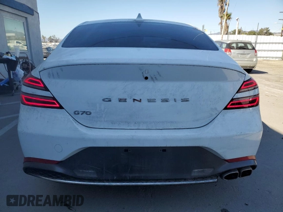 2023 Genesis G70 2.0T with VIN KMTG34TA7PU116513, listed as a Copart auction lot 78264654 with 18,776 mi miles and Salvage Title. Bid and sale history available at DreamBid. Image 6.