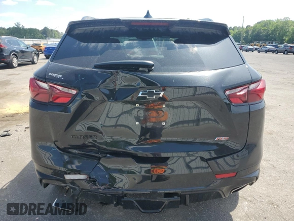 2022 Chevrolet Blazer RS с VIN 3GNKBERS8NS139112, выставлен на аукционе Copart как лот 54140915 с пробегом 12 995 миль миль и Списание • Salvage title. История ставок и продаж доступна на DreamBid. Изображение 6.