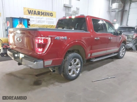 2021 Ford F-150 XL with VIN 1FTFW1ED5MFA91022, listed as a IAAI auction lot 41722265 with 44,456 mi miles. Bid and sale history available at carsss.com. Image 4.