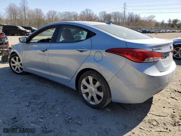2011 Hyundai Elantra Ltd with VIN KMHDH4AE6BU159320, listed as a Copart auction lot 48778445 with 136,289 mi miles and Salvage Title. Bid and sale history available at carsss.com. Image 2.