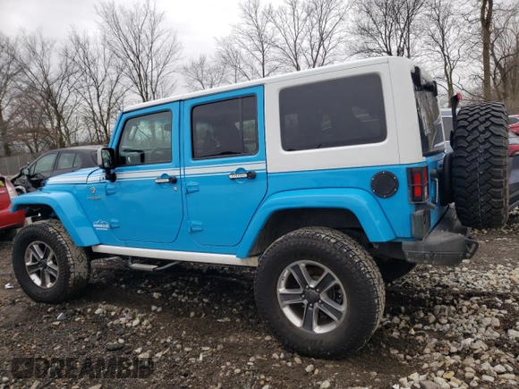 2017 Jeep Wrangler Unlimited Sahara with VIN 1C4BJWEG3HL631057, listed as a Copart auction lot 48070355 with 88,477 mi miles and Salvage title. Bid and sale history available at DreamBid. Image 2.