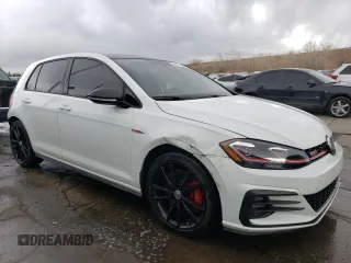 2021 Volkswagen Golf GTI S with VIN 3VW6T7AU7MM000167, listed as a Copart auction lot 44574295 with 14,381 mi miles and Salvage Title. Bid and sale history available at carsss.com. Image 4.