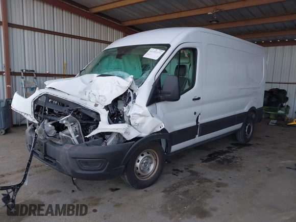 2024 Ford Transit Cargo with VIN 1FTBR1C83RKA91627, listed as a IAAI auction lot 41455595 with 12,010 mi miles and . Bid and sale history available at DreamBid. Image 18.