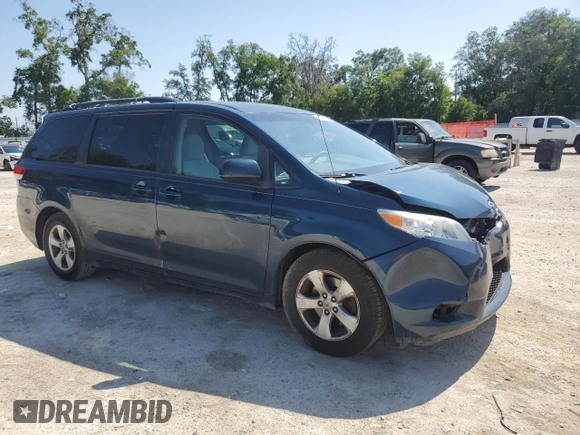 2011 Toyota Sienna LE AAS with VIN 5TDKK3DC0BS159383, listed as a Copart auction lot 54610645 with 184,385 mi miles and Salvage Title. Bid and sale history available at DreamBid. Image 4.