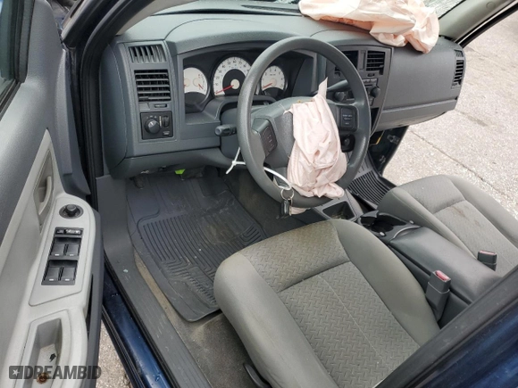 2007 Dodge Dakota ST with VIN 1D3HW28P07S200719, listed as a Copart auction lot 87631355 with 0 mi miles and Salvage Title. Bid and sale history available at carsss.com. Image 8.