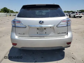 2010 Lexus RX 450h with VIN JTJBC1BA1A2021910, listed as a Copart auction lot 60155065 with Not provided miles and Salvage title. Bid and sale history available at DreamBid. Image 6.