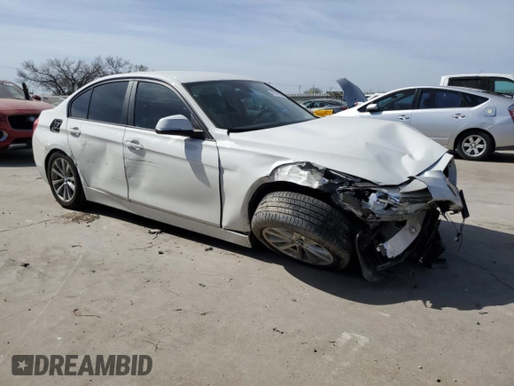2017 BMW 3 Series 320i with VIN WBA8E1G53HNU13232, listed as a Copart auction lot 49225525 with 0 mi miles and Salvage Title. Bid and sale history available at carsss.com. Image 4.