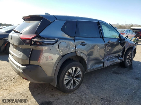 2021 Nissan Rogue SV with VIN 5N1AT3BA9MC706449, listed as a Copart auction lot 42380285 with 47,427 mi miles and Salvage Title. Bid and sale history available at carsss.com. Image 3.