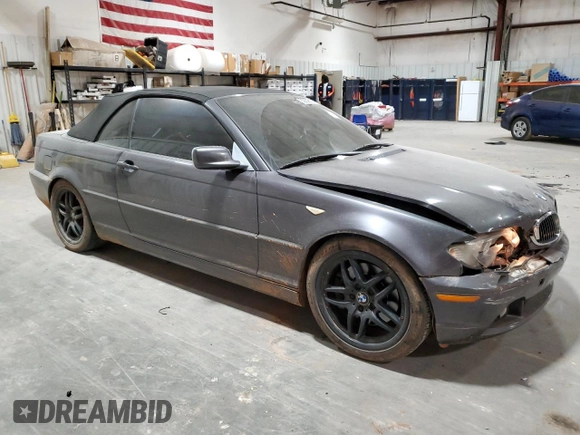 2005 BMW 3 Series 330Ci with VIN WBABW53455PL48536, listed as a Copart auction lot 82608174 with 153,225 mi miles and Salvage Title. Bid and sale history available at carsss.com. Image 4.