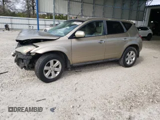 2006 Nissan Murano S z VIN JN8AZ08TX6W405821, wystawiony jako Copart lot #51980445 z przebiegiem 194 972 mil mil oraz Szkoda całkowita • Salvage title. Historia ofert i sprzedaży dostępna na DreamBid. Obrazek 1.